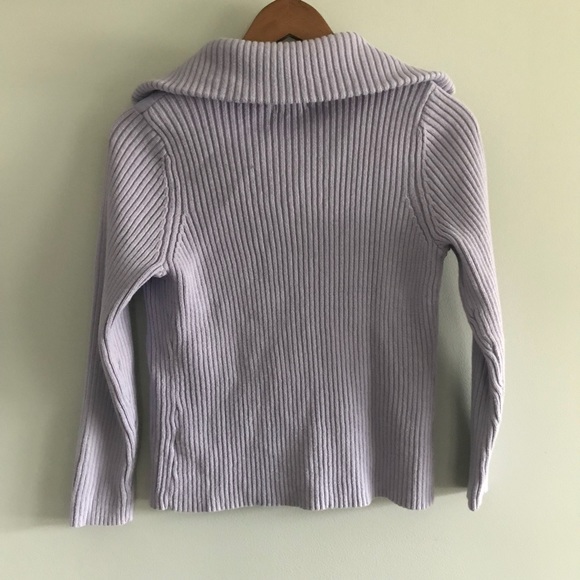 Croft and Barrow Lilac Full-zip Sweater Jacket - Picture 7 of 7